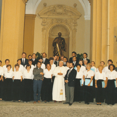 Avec Jean-Paul II 1990
